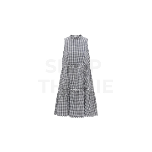 POMANDER PLACE Navy Gingham Morgan Dress Size S NWT Retail $128 Tuckernuck - Picture 6 of 6